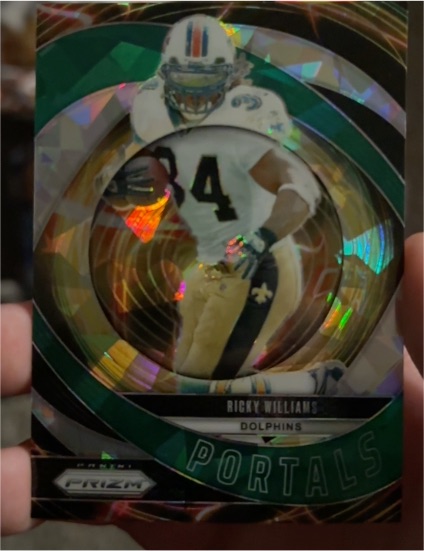 2024 Panini Prizm #5 Ricky Williams Portals Green Ice — front