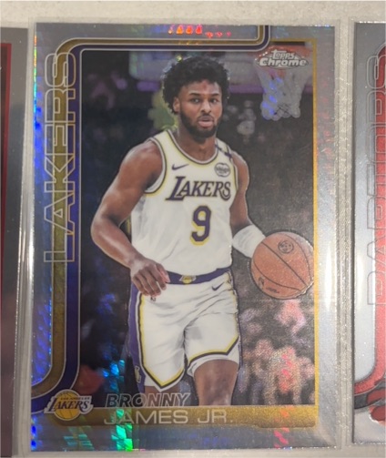 2025-26 Topps Chrome #182 Bronny James Jr. — front