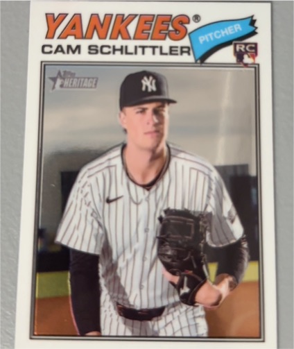 2026 Topps Heritage Chrome #222 Cam Schlittler — front