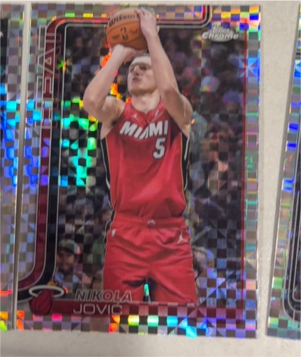 2025-26 Topps Chrome #172 Nikola Jovic X-Fractor Miami Heat — front