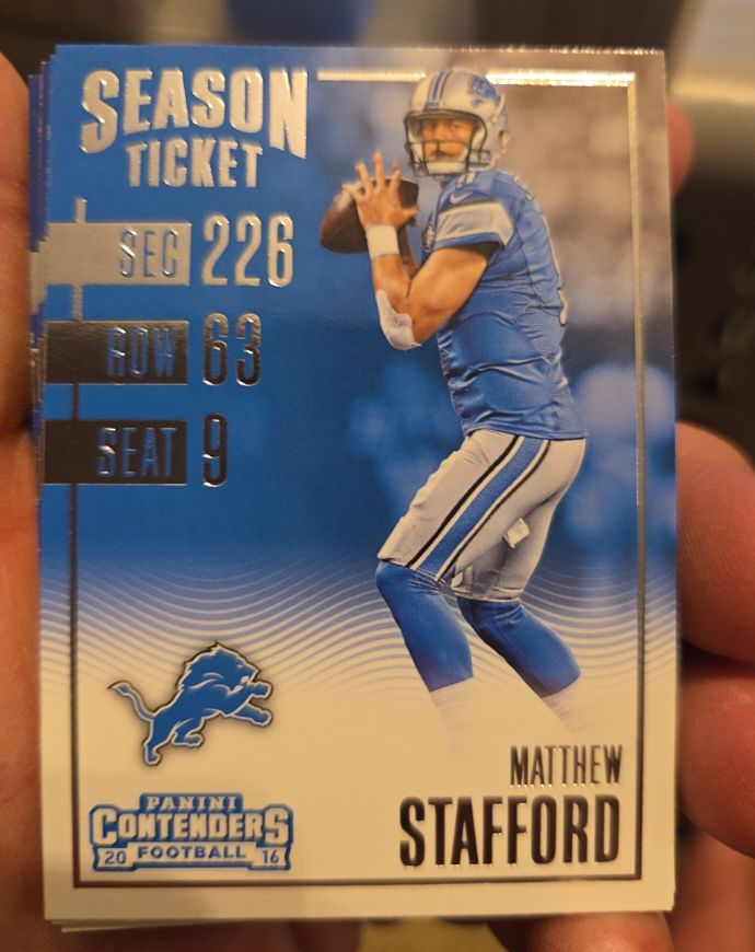 2016 Panini Contenders #30 Matthew Stafford — front