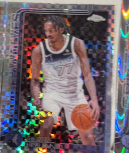 2025-26 Topps Chrome #90 Bones Hyland X-Fractor — front