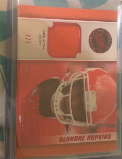 2013 Press Pass Showcase GameDay Threads #GT-DH DeAndre Hopkins — front