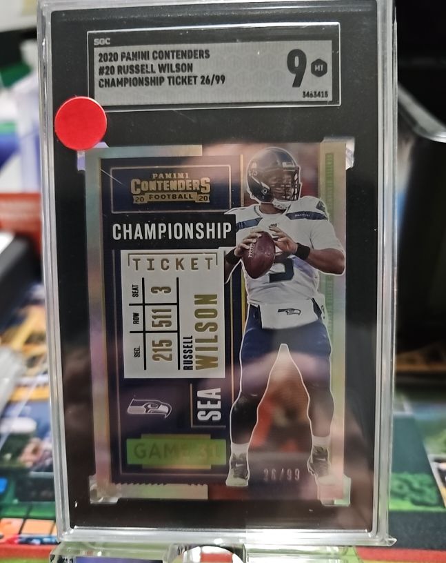 2020 Panini Contenders #20 Russell Wilson Championship Ticket — front