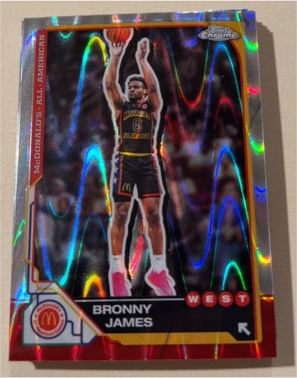 2025 Topps Chrome McDonald's All American #77 Bronny James West — front