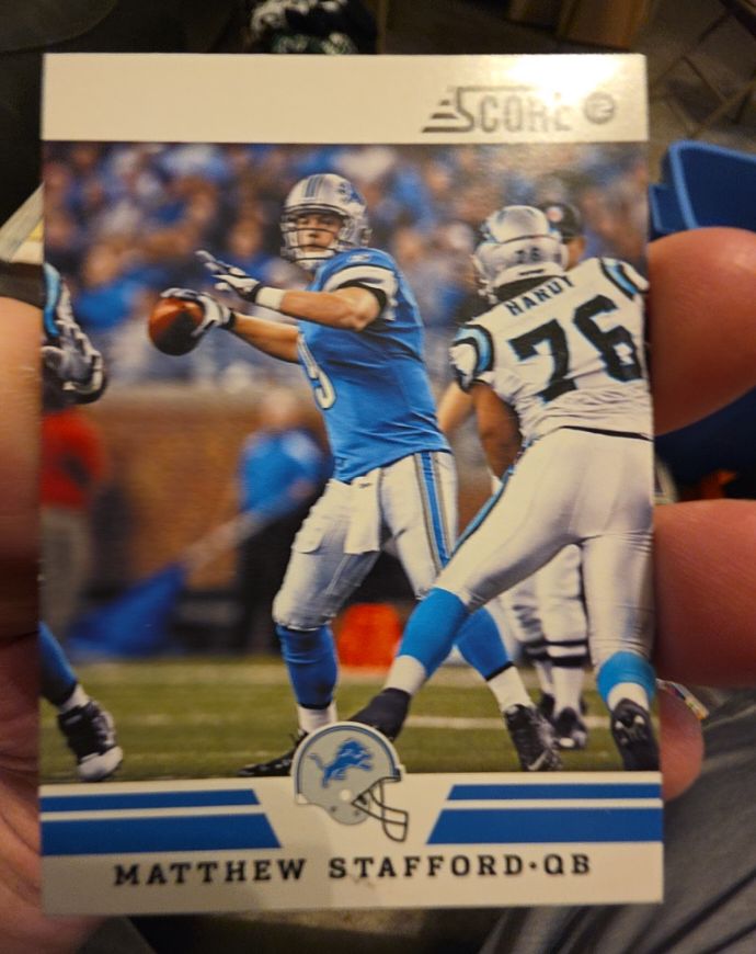 2012 Score #56 Matthew Stafford — front