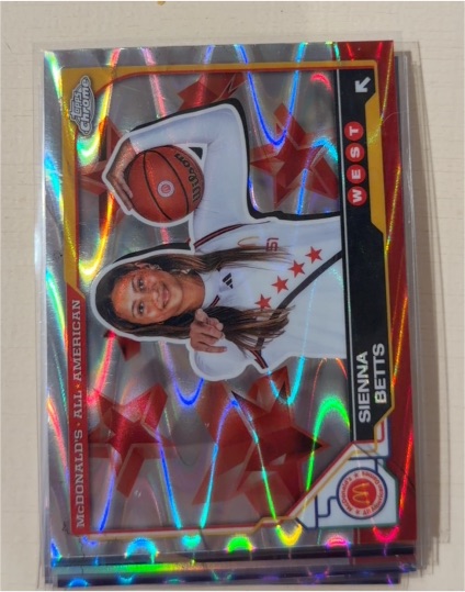2025 Topps Chrome McDonald's All American #76 Sienna Betts McFlurry Refractor — front