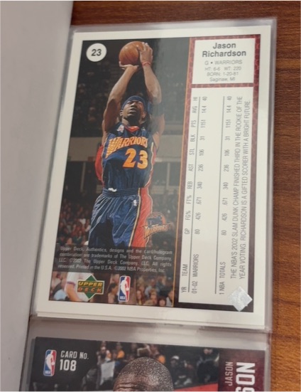 2002-03 Upper Deck #23 Jason Richardson — front