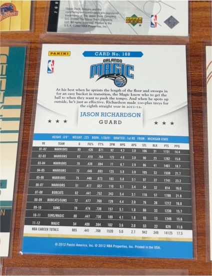 2012 Panini #168 Jason Richardson — front