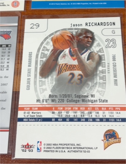 2002-03 Fleer Skybox #29 Jason Richardson — front