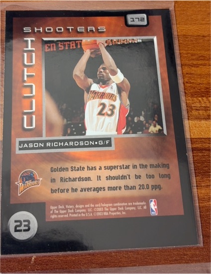 2003-04 Upper Deck Victory Clutch Shooters #172 Jason Richardson — front