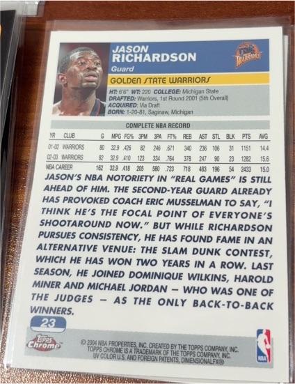 2006 Topps Chrome #23 Jason Richardson — front