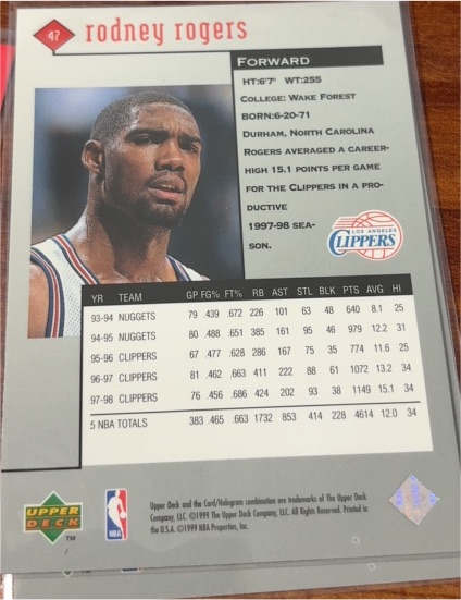 1996-97 Upper Deck #56 Rodney Rogers — front