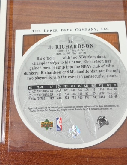 2002 Upper Deck #22 Jason Richardson — front