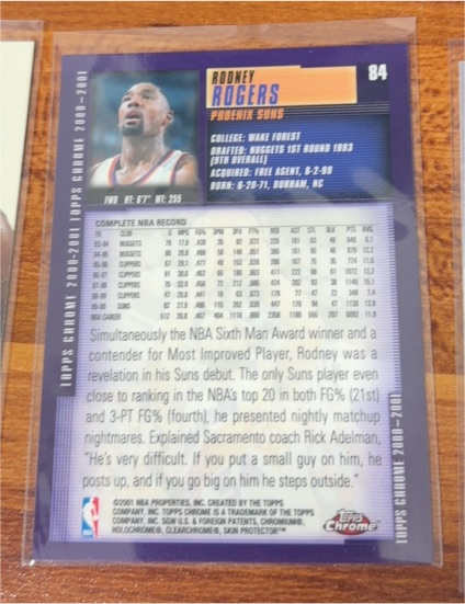 2000-01 Topps Chrome #84 Rodney Rogers — front