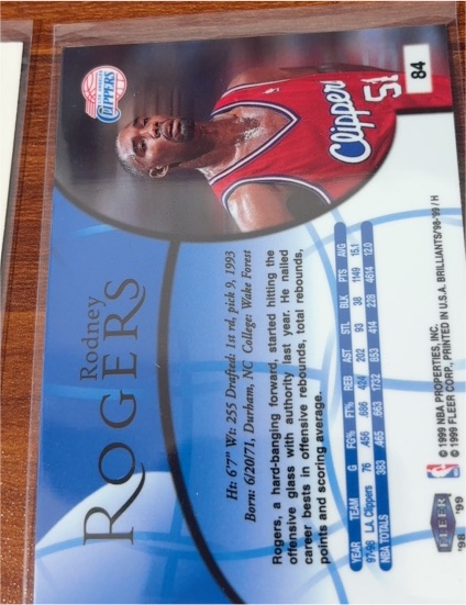 1998-99 Fleer Brilliants #84 Rodney Rogers — front