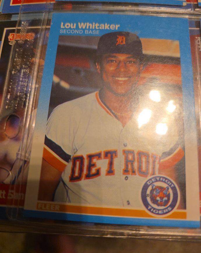 1987 Fleer #168 Lou Whitaker Detroit Tigers — front