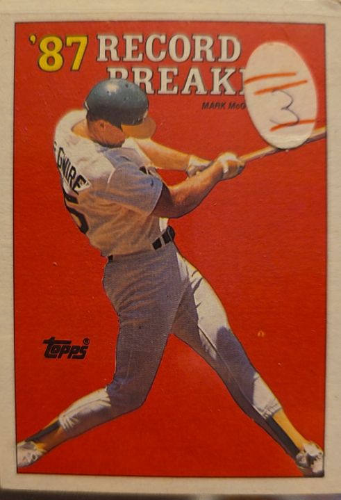 1988 Topps #3 Mark McGwire '87 Record Breakers — front
