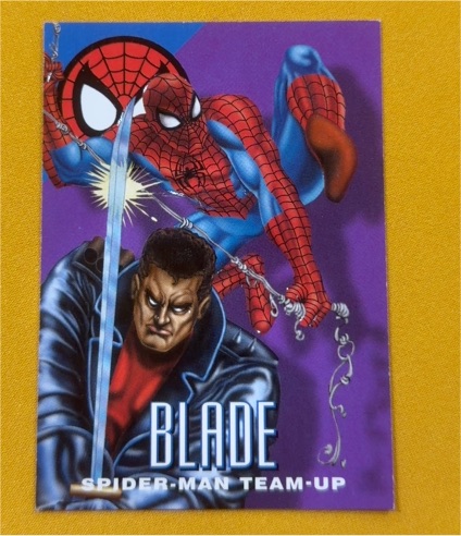 1996 Fleer Marvel Vision #4 Blade Spider-Man Team-Up — front