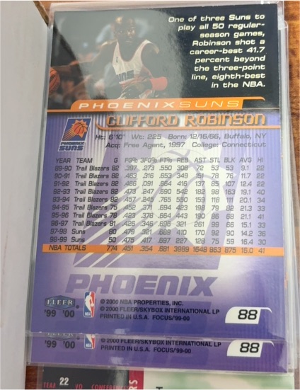 1999-00 Fleer #88 Clifford Robinson — front