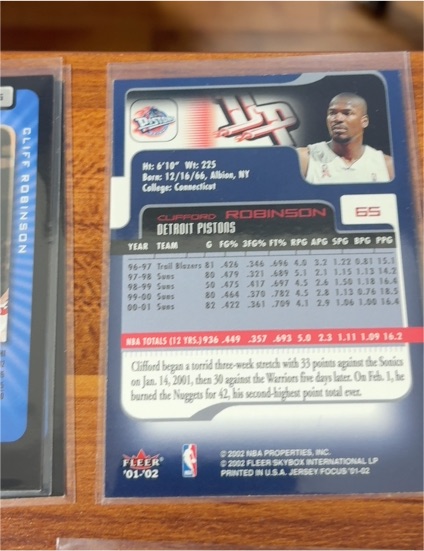 2001 Fleer #65 Clifford Robinson — front