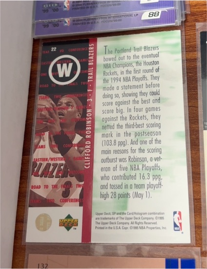 1995 Upper Deck #88 Clifford Robinson — front