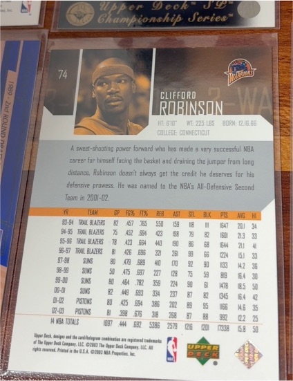 1993 Upper Deck #74 Clifford Robinson — front