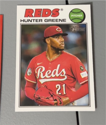 2026 Topps Heritage #53 Hunter Greene — front
