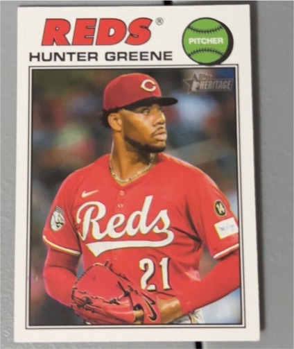 2026 Topps Heritage #53 Hunter Greene — front