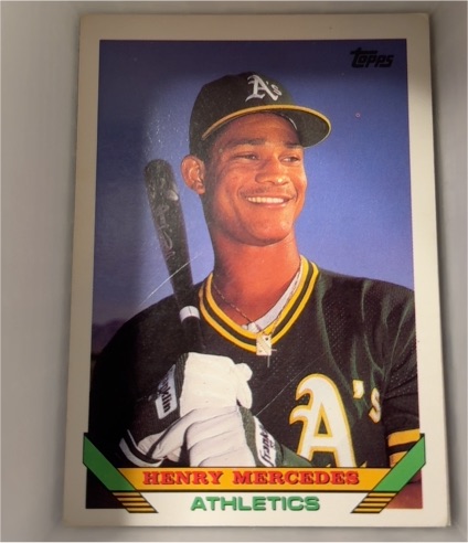 1993 Topps #602 Henry Mercedes Oakland Athletics — front