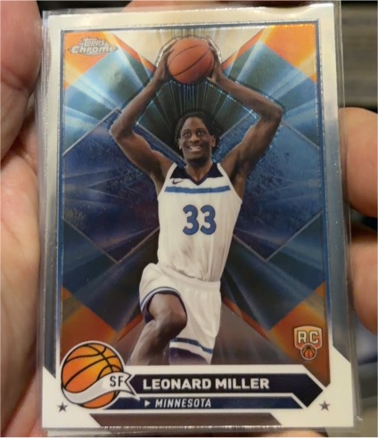 2023-24 Topps Chrome #158 Leonard Miller — front