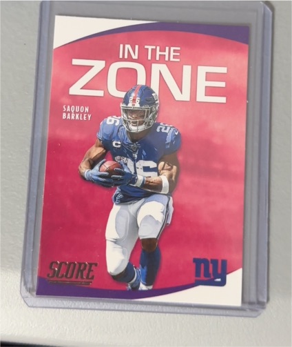 2020 Panini Score In The Zone #IZ-SB Saquon Barkley — front