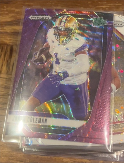 2025 Panini Prizm Draft Picks #169 Jonah Coleman — front