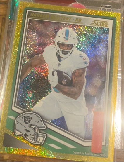 2025 Panini Score #160 Raheem Mostert — front