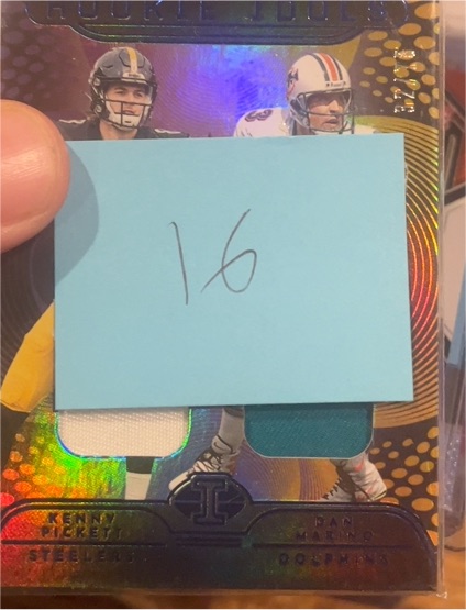 2022 Panini Illusions Rookie Idols Dual Patch #RM-PM Kenny Pickett, Dan Marino — front