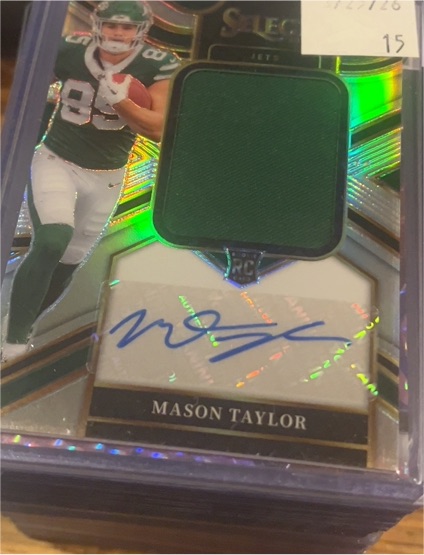 2025 Panini Select #RSMP-MTR Mason Taylor Rookie Patch Auto — front