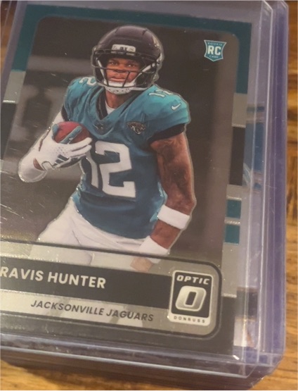 2025 Panini Donruss Optic #5 Travis Hunter 2015 Retro Rookie — front