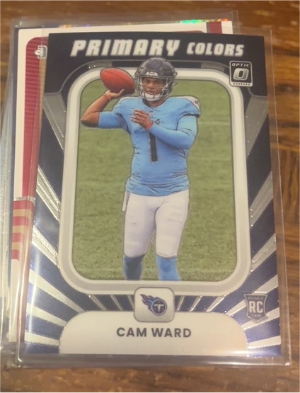 2025 Panini Donruss Optic #1 Cam Ward Primary Colors Rookie — front