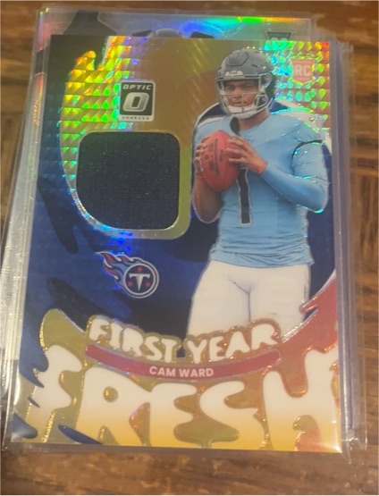 2025 Panini Donruss Optic #FYFBH-CWA Cam Ward First Year Fresh Patch — front
