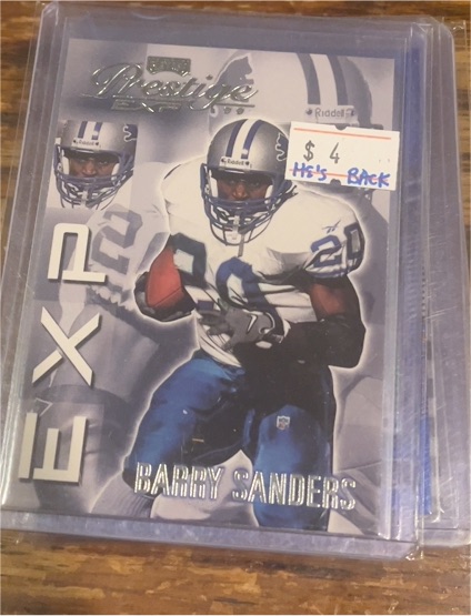 1999 Playoff Prestige EXP #EX156 Barry Sanders — front