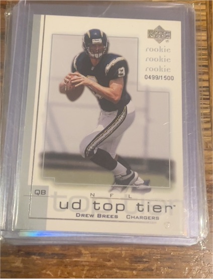 2001 Upper Deck UD Top Tier #226 Drew Brees Rookie — front