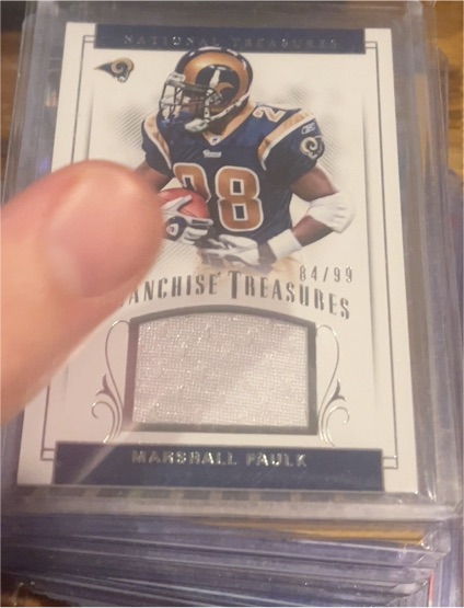 2018 Panini National Treasures Franchise Treasures #84 Marshall Faulk — front