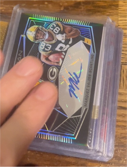 2018 Panini Obsidian #RKA-MV Marquez Valdes-Scantling Rookie Auto — front