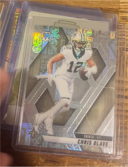 2025 Panini Mosaic #92 Chris Olave Silver Prizm New Orleans Saints — front