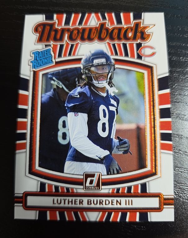 2025 Donruss #42 Luther Burden III Rated Rookies Throwback — front