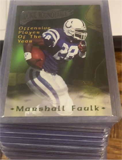 1995 Collector's Edge Excalibur Rookie Roundtable #23 Marshall Faulk Colts — front