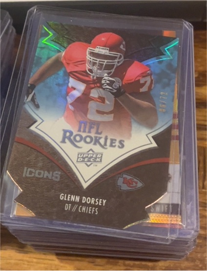 2008 Upper Deck Icons #135 Glenn Dorsey NFL Rookies Silver Die-Cut — front