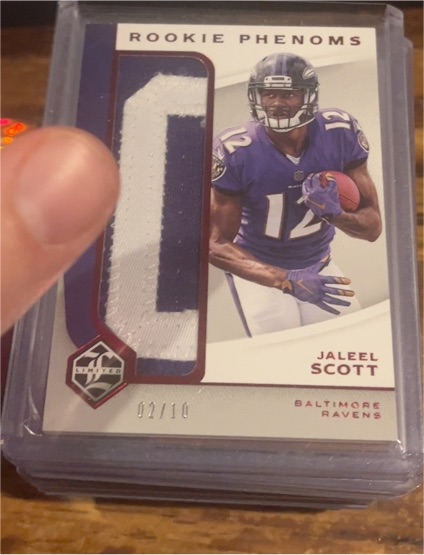 2018 Panini Limited Rookie Phenoms Jumbo Relics #RP-JS Jaleel Scott — front