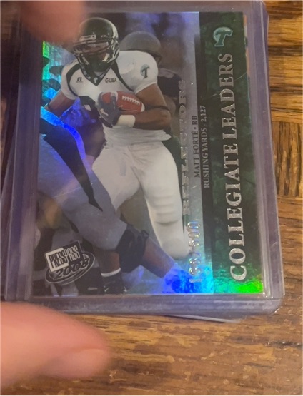 2008 Press Pass #64 Matt Forte Reflectors Collegiate Leaders — front