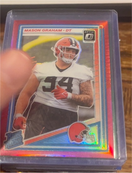 2025 Panini Donruss Optic #340 Mason Graham Optic Preview Red Pandora — front